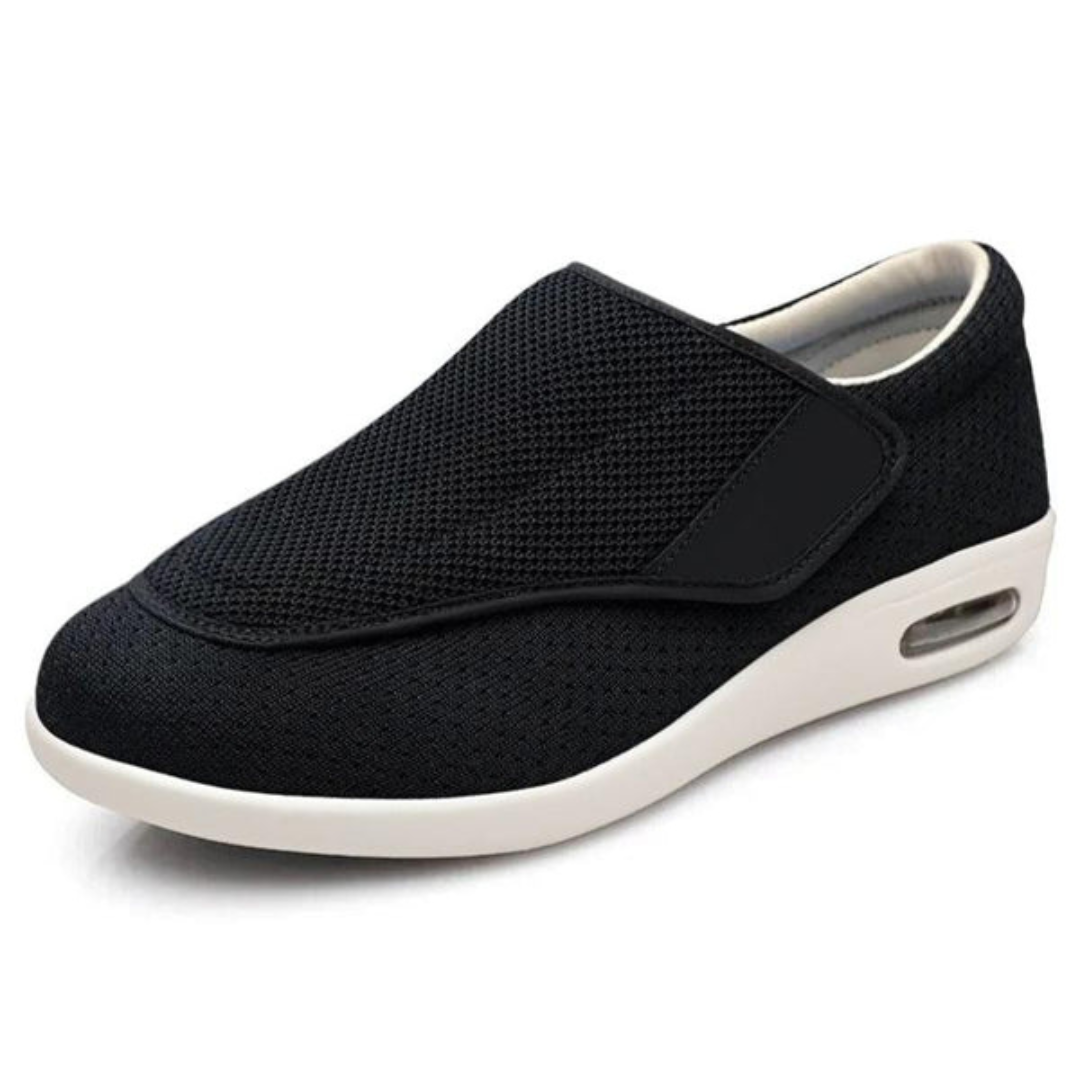 Sko med borrelås og mesh-overdel