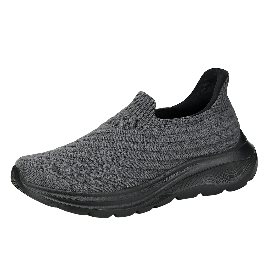 Slip-on sko unisex i strikket tekstil