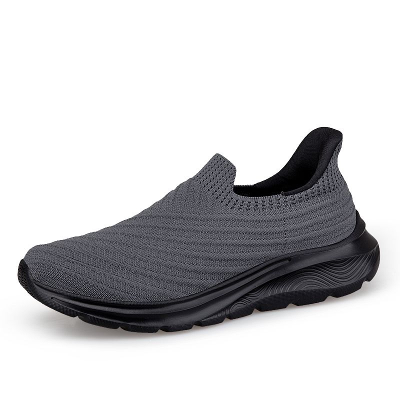 Slip-on sko unisex i strikket tekstil