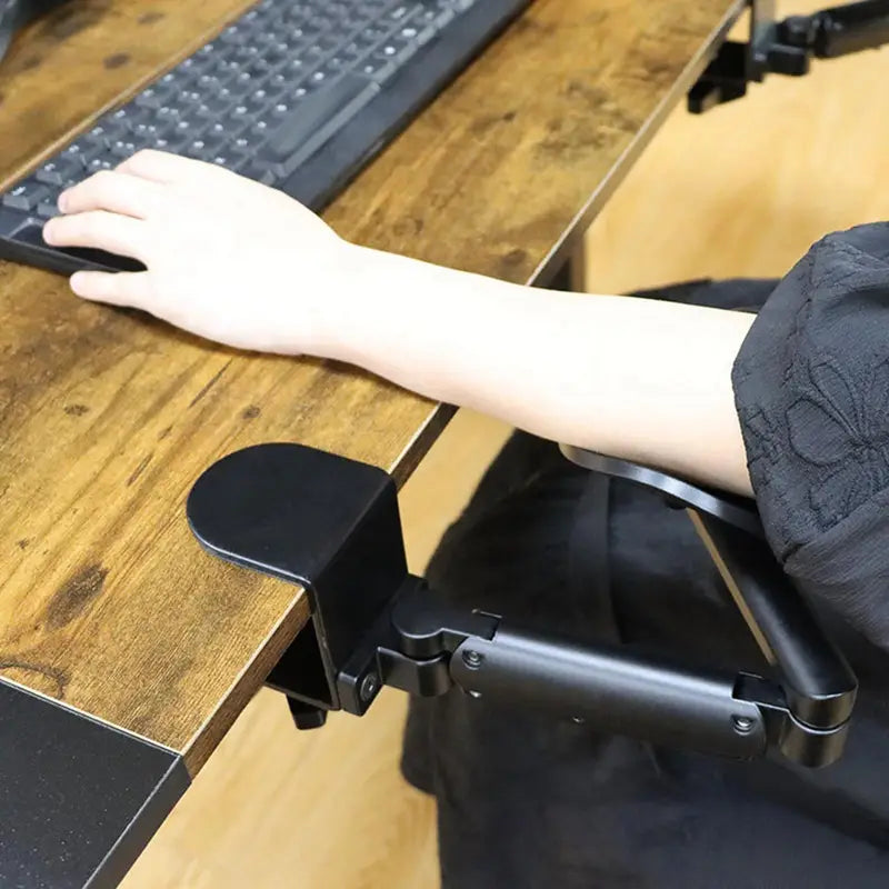 Ergonomisk Aluminium Skrivebordsarmlene – Justerbart og Holdbart | Svart