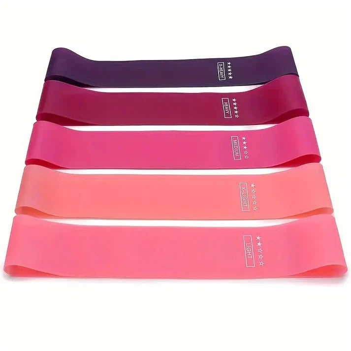 5-Pack Treningsband for Helkroppstrening – Hjemmegym, Fitness, Yoga & Pilates