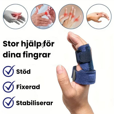 Justerbar Fingerskinne med Aluminiumstøtte – Stabiliserende støtte for fingre