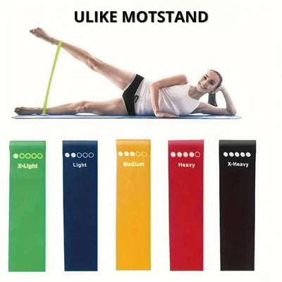 5-Pack Treningsband for Helkroppstrening – Hjemmegym, Fitness, Yoga & Pilates
