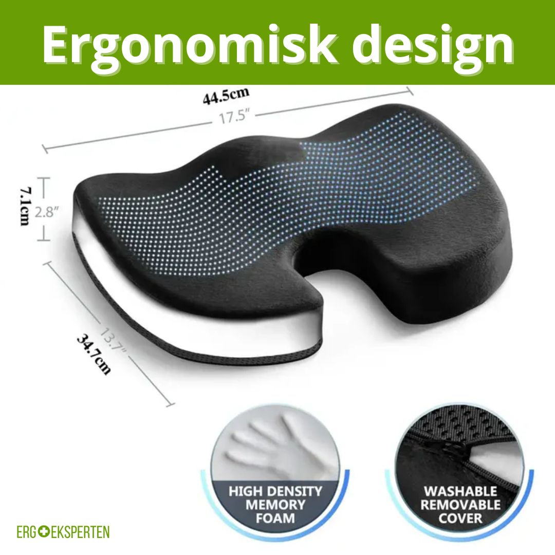 Ergonomisk sittepute i memory foam