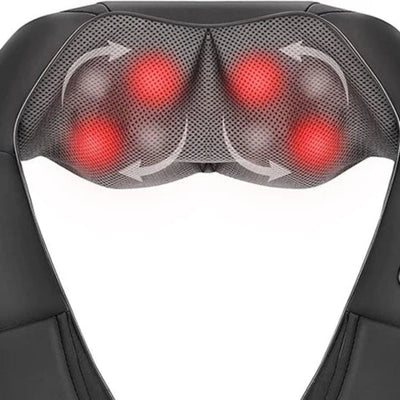 Shiatsu nakke- og ryggmassasjer med varme – 4D massasje hjemme, på jobb og i bilen