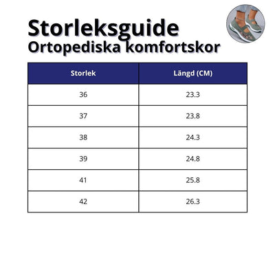 Ortopediska komfortskor – stötdämpande och breda skor
