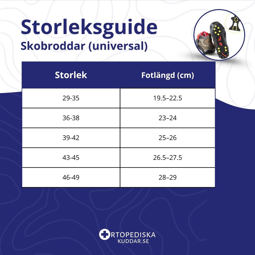 Universal skobroddar halkskydd – metallpiggar