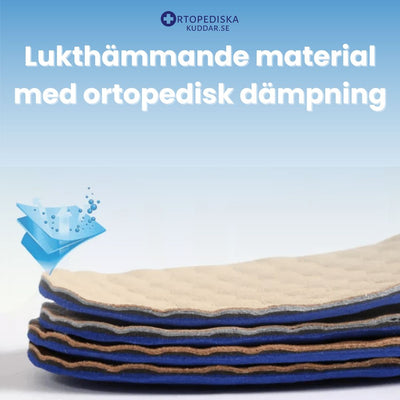 Skoinlägg i läder med stöd