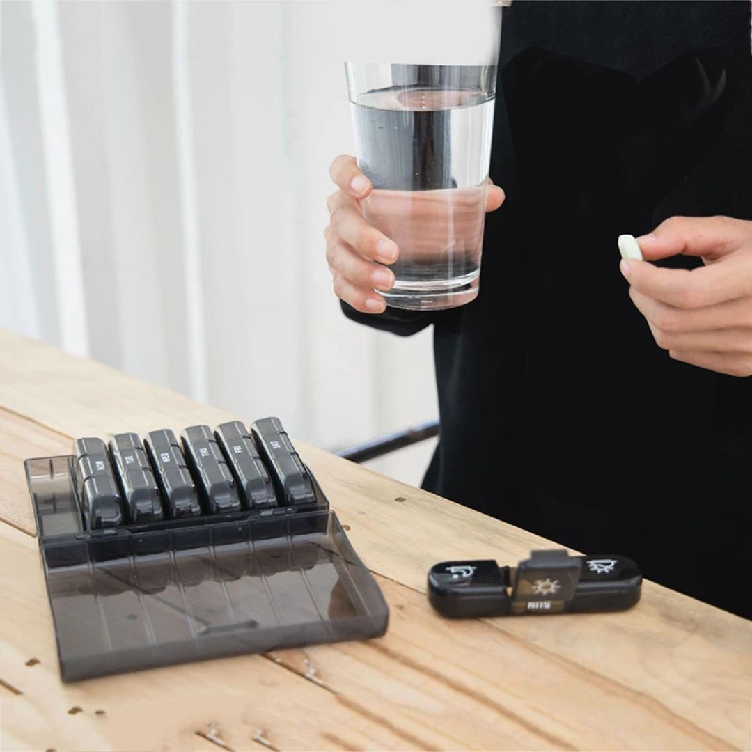 3x7‑dagars pillerbox – BPA‑fri, stora fack