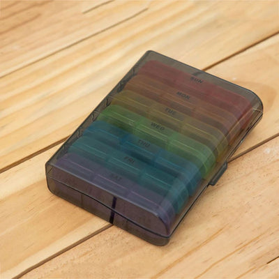 3x7‑dagars pillerbox – BPA‑fri, stora fack