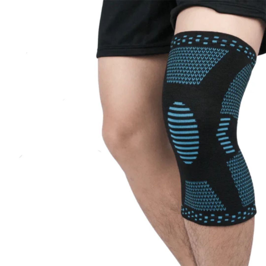 Elastisk sport-knebeskytter med kompresjon