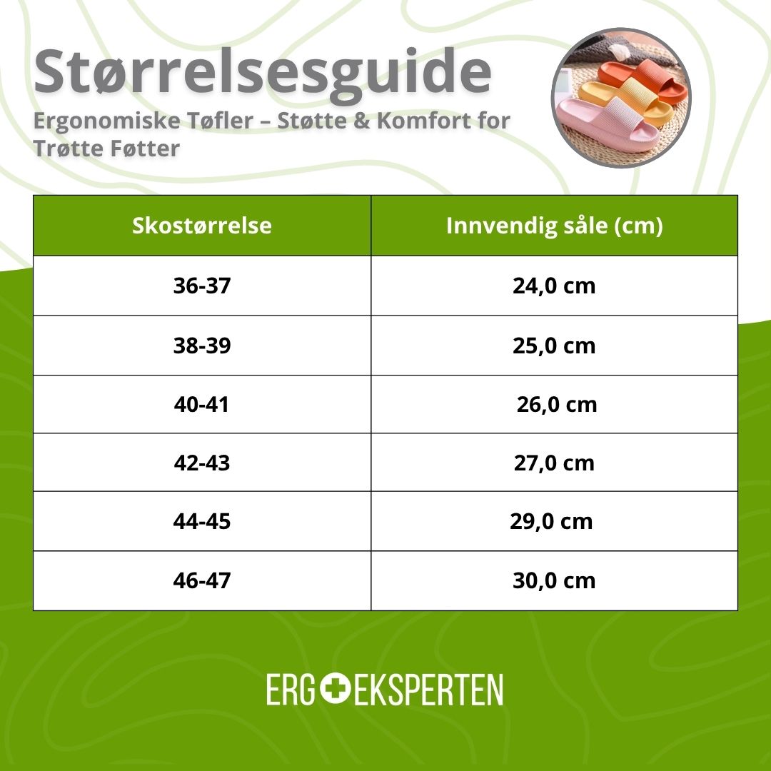 Ergonomiske Tøfler – Støtte & Komfort for Trøtte Føtter