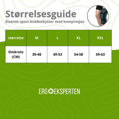 Elastisk sport-knebeskytter med kompresjon