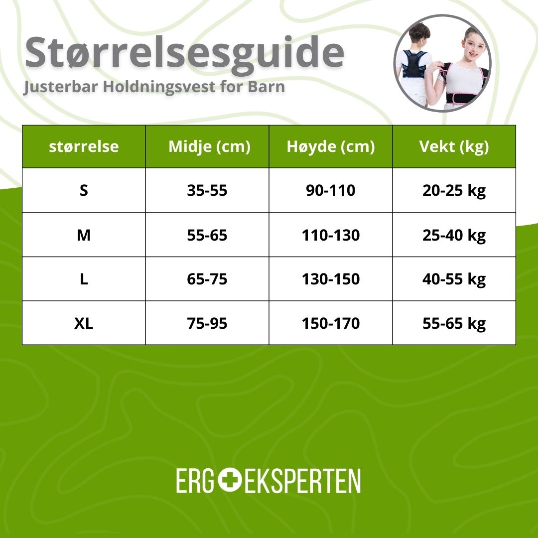 Justerbar Holdningsvest for Barn