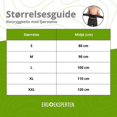 Korsryggbelte med fjærstøtte