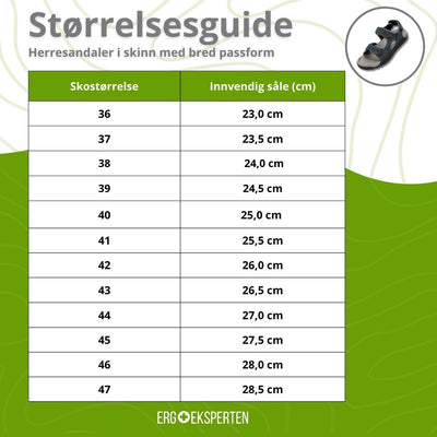 ErgoFinn - Herresandaler i skinn med bred passform – Komfortable og stilrene sommersko for menn