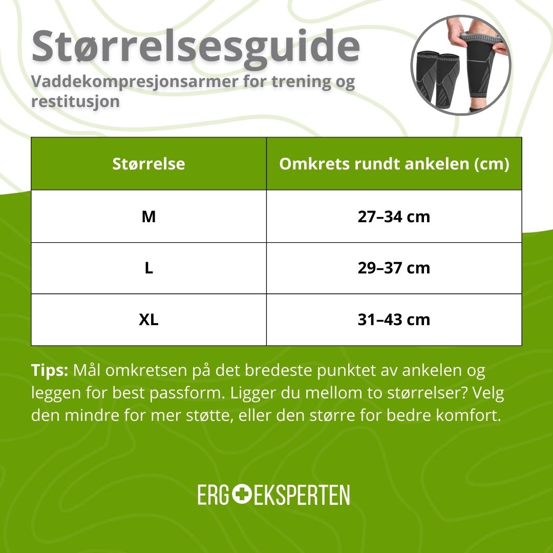 Vaddekompresjonsarmer for trening og restitusjon