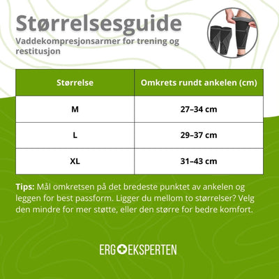 Vaddekompresjonsarmer for trening og restitusjon