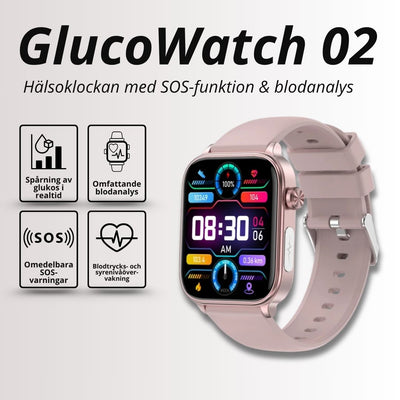 Smartklocka med Blodsockermätning & Fallarm – GlucoWatch 02