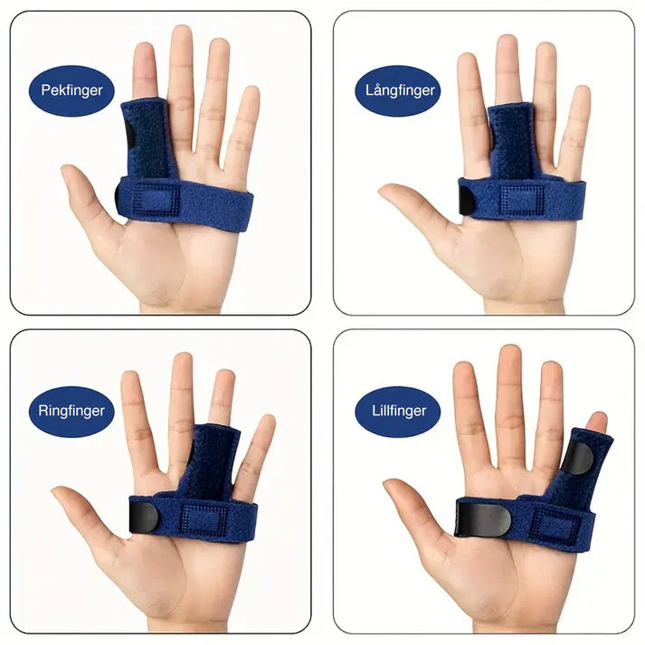Justerbar Fingerskinne med Aluminiumstøtte – Stabiliserende støtte for fingre
