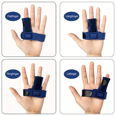 Justerbar Fingerskinne med Aluminiumstøtte – Stabiliserende støtte for fingre